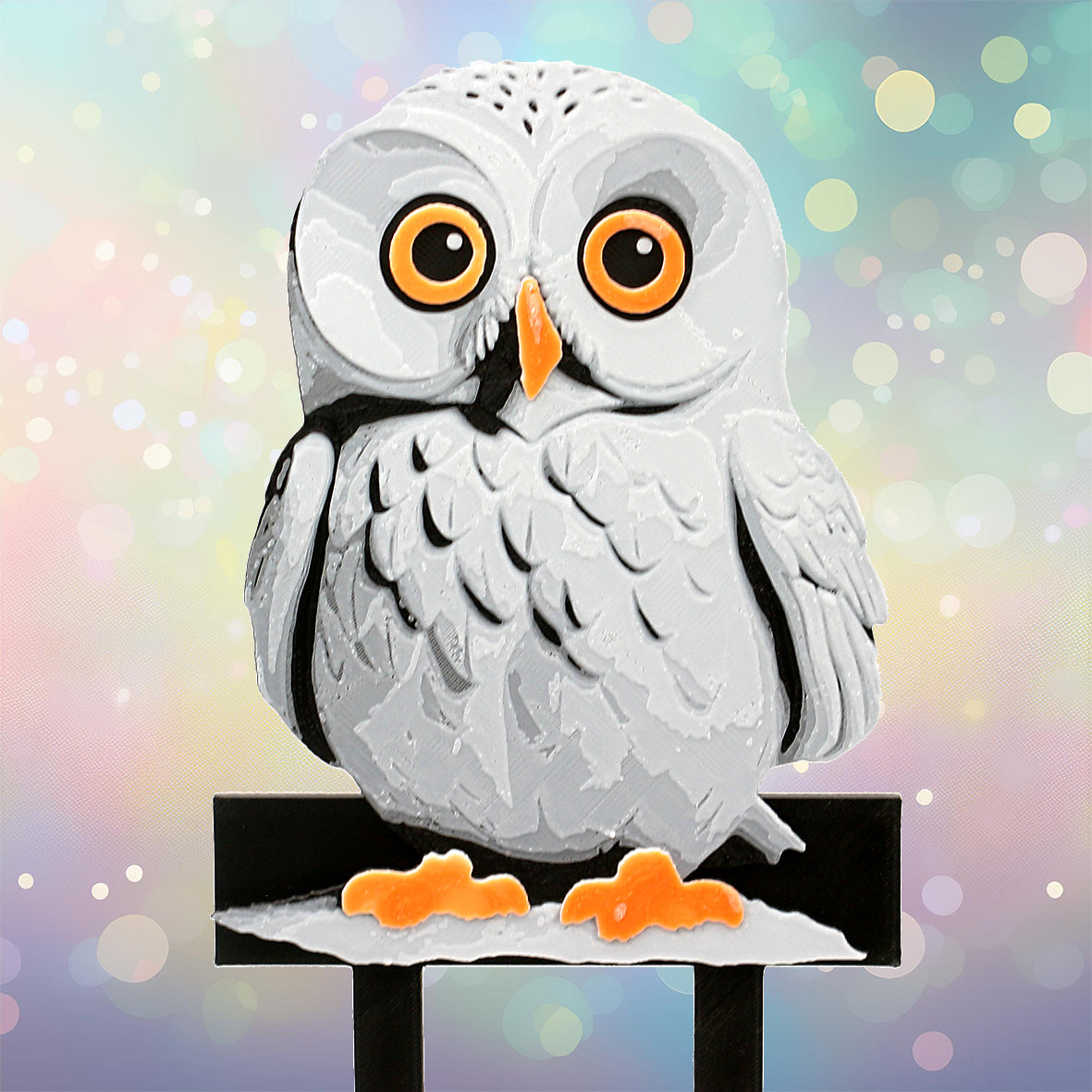 Caketopper Schneeeule 3D Druck