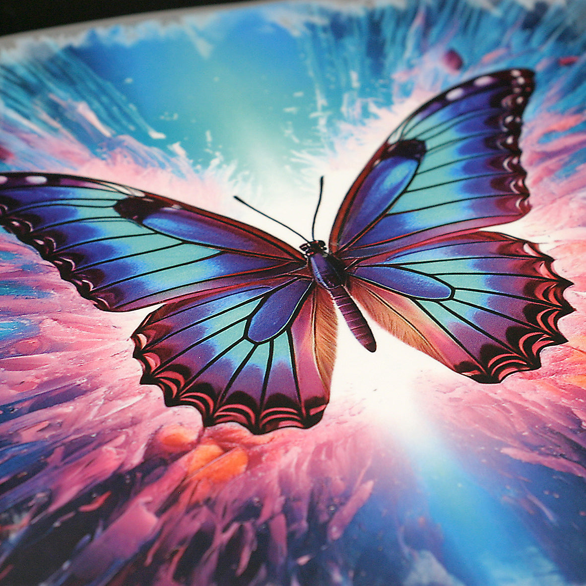 Dimensionsriss Schmetterling Bügelbild