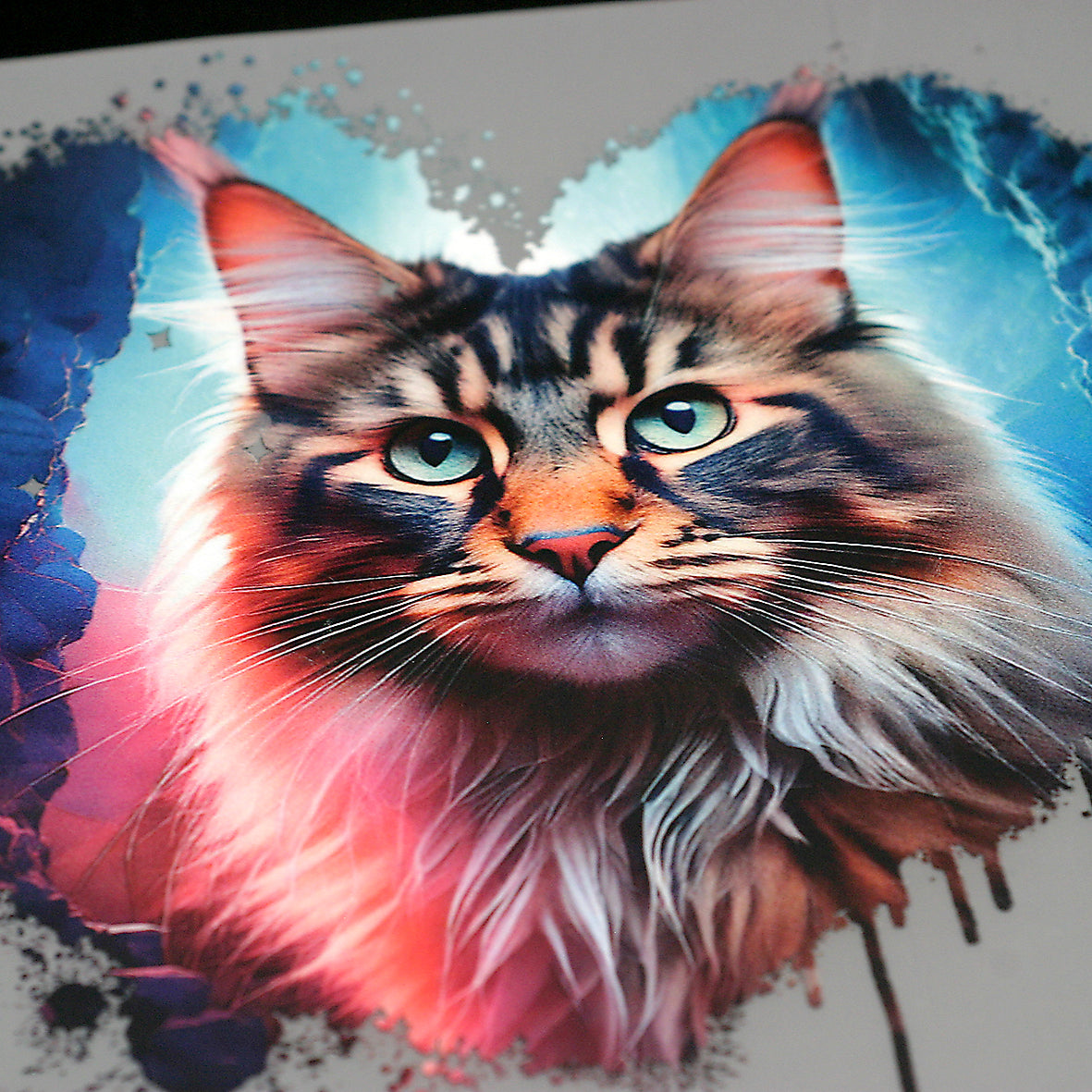 Love Katze MaineCoon Bügelbild