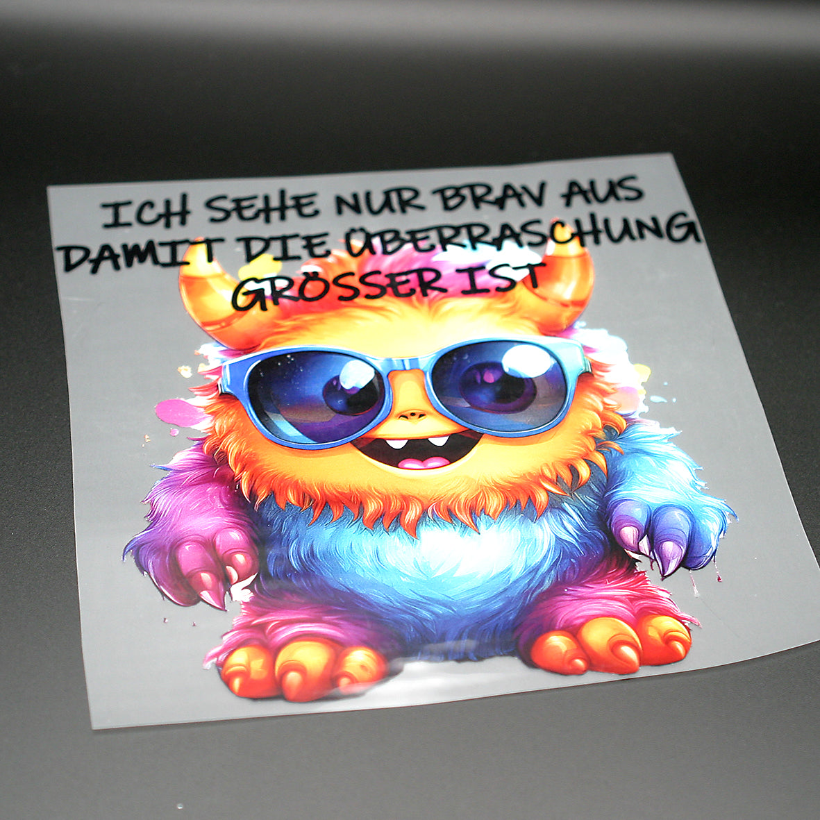 Bügelbild Freches Monster "Ich sehen nur brav aus..."