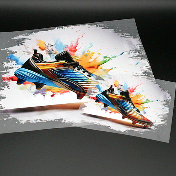 Bügelbild Spalsh Fussballschuh
