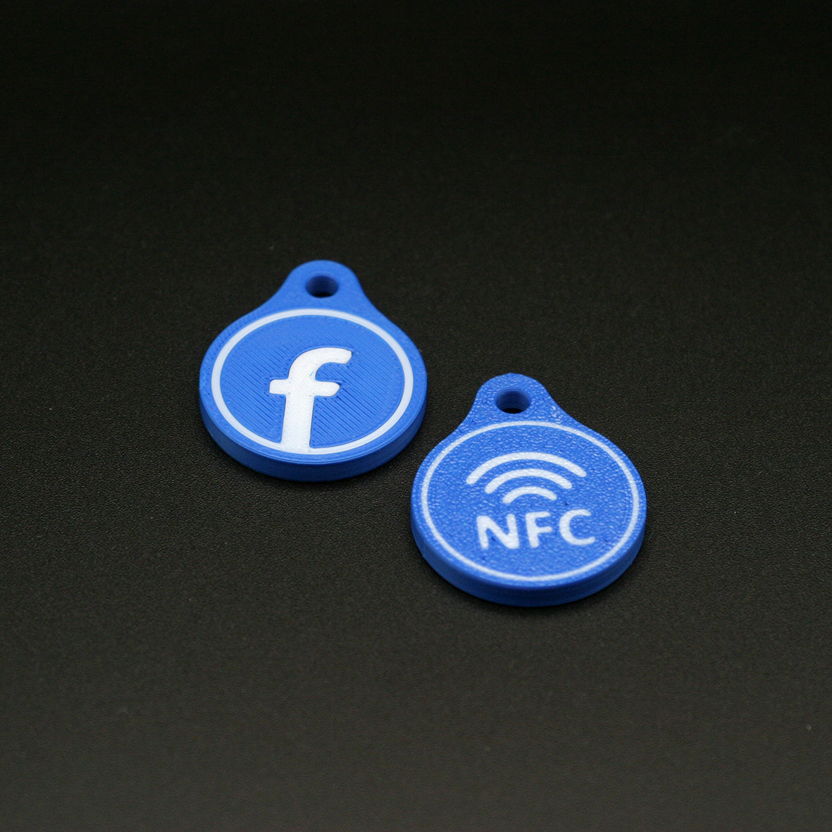 Schlüsselanhänger NFC-Tag Social Media Motive