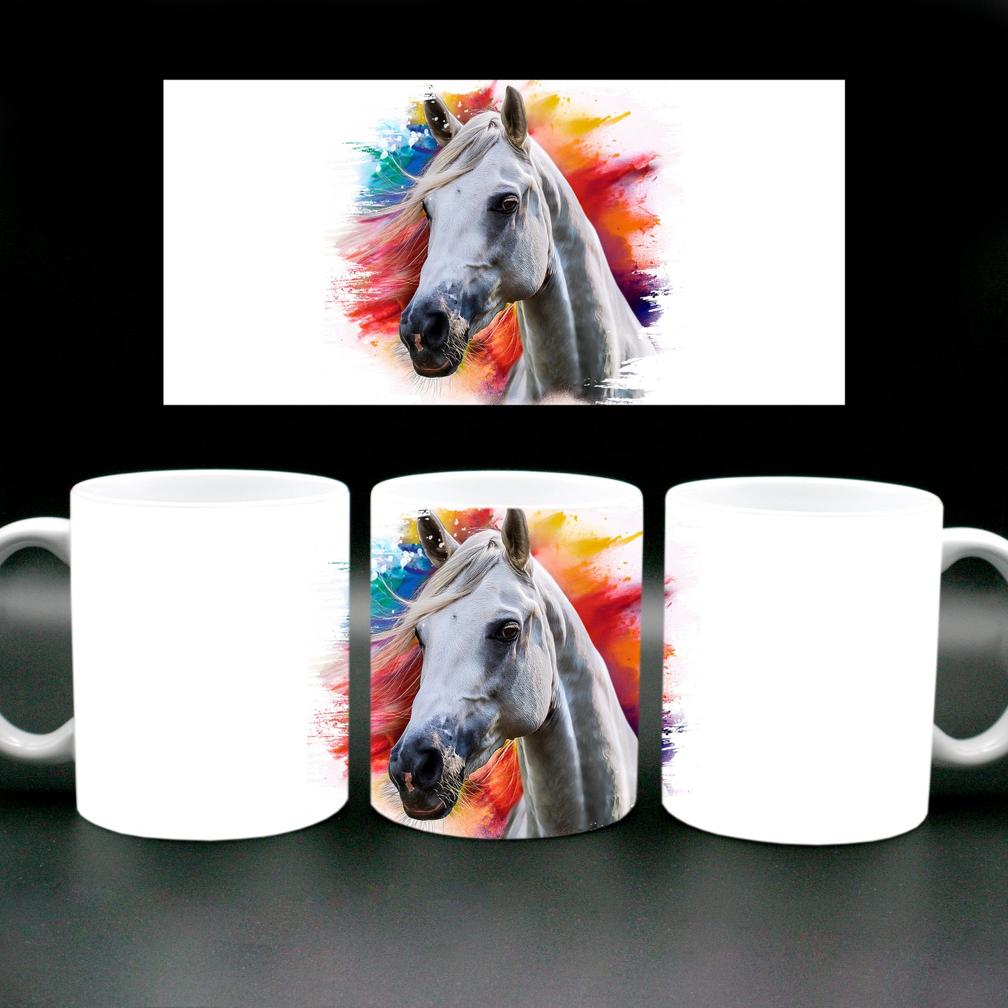 Tasse Splash Pferd
